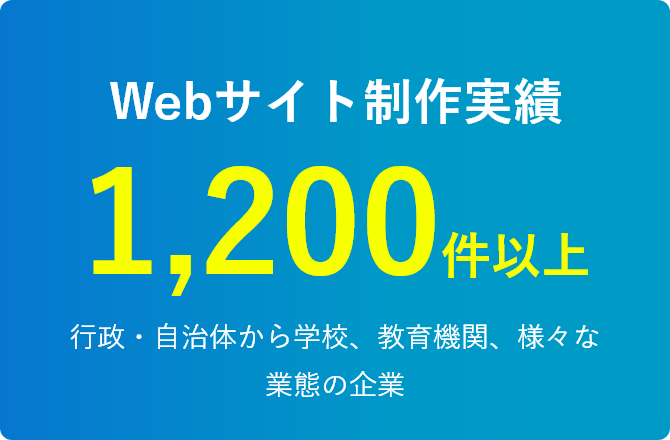 Webサイト制作実績1,200件以上